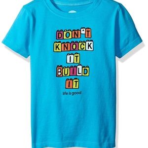 Life is Good Toddler Build Blocks Tee Tshirt